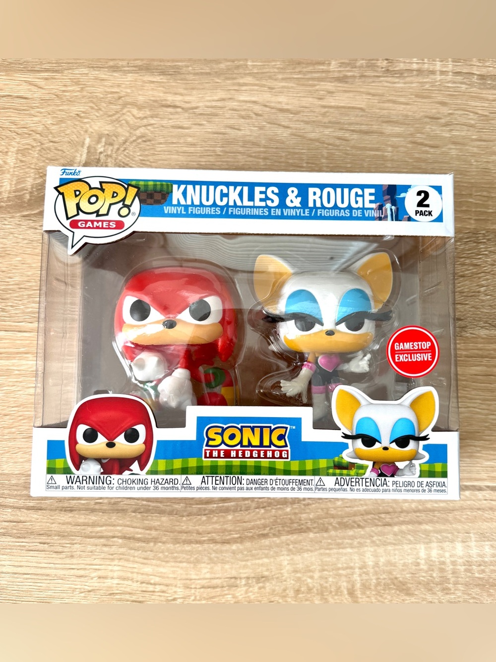 Funko Pop! Games Sonic the Hedgehog Knuckles & Rouge 2-Pack GameStop Exclusive